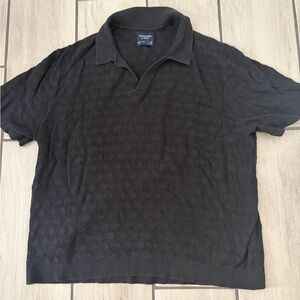 Abercrombie & Fitch Sweater Polo Shirt Black